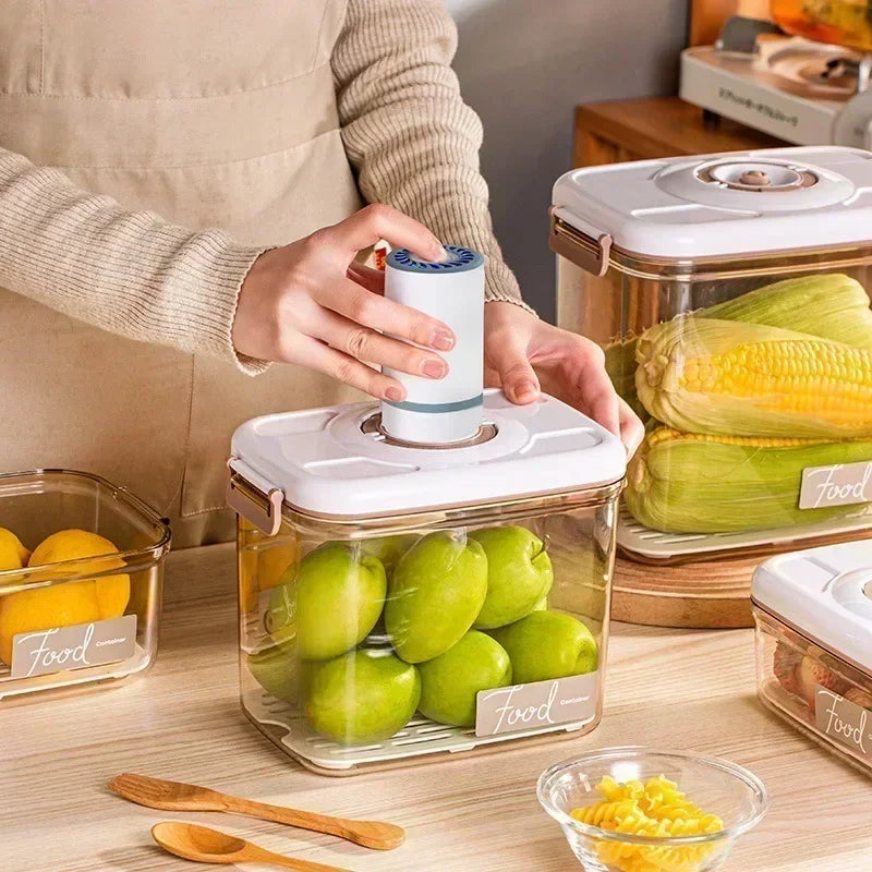 Caja de almacenamiento de alimentos al vacío: recipiente sellado para mantener la frescura