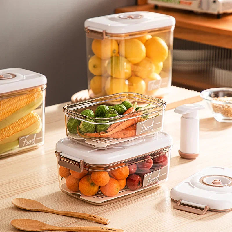 Caja de almacenamiento de alimentos al vacío: recipiente sellado para mantener la frescura