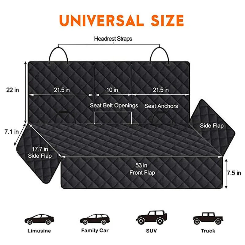 Funda de Asiento de Coche para Perros - Comodidad y Protección Total