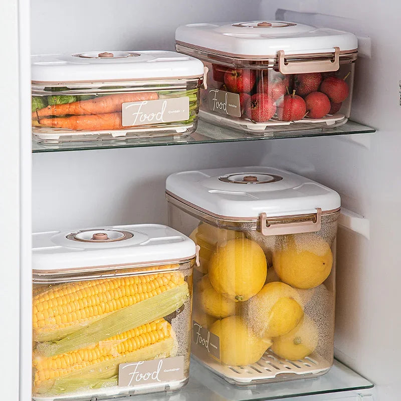 Caja de almacenamiento de alimentos al vacío: recipiente sellado para mantener la frescura
