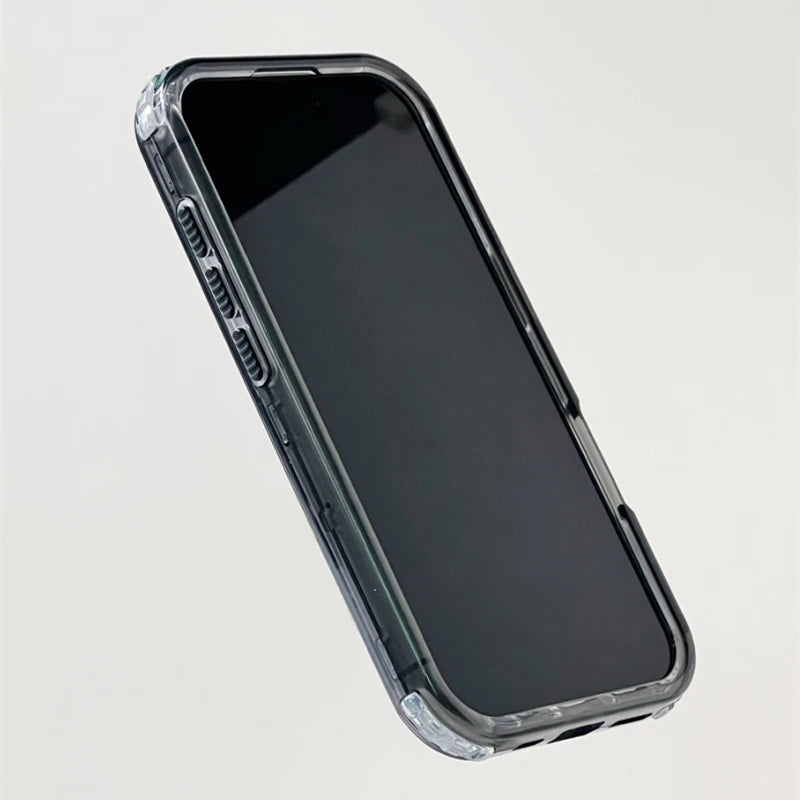 Neon Edge Transparent Crystal MagSafe Case for iPhone