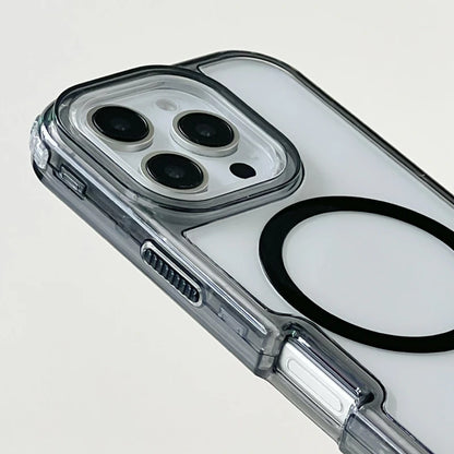 Custodia MagSafe Neon Edge Crystal trasparente per iPhone