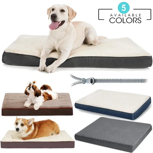 Large Dog Bed: Nonslip Memory Foam Mattress