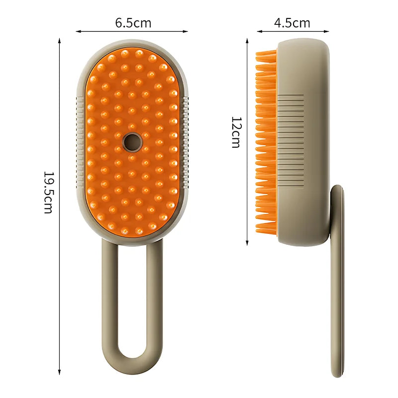 3-in-1 Steamy Pet Brush: Electric Spray & Massage Comb