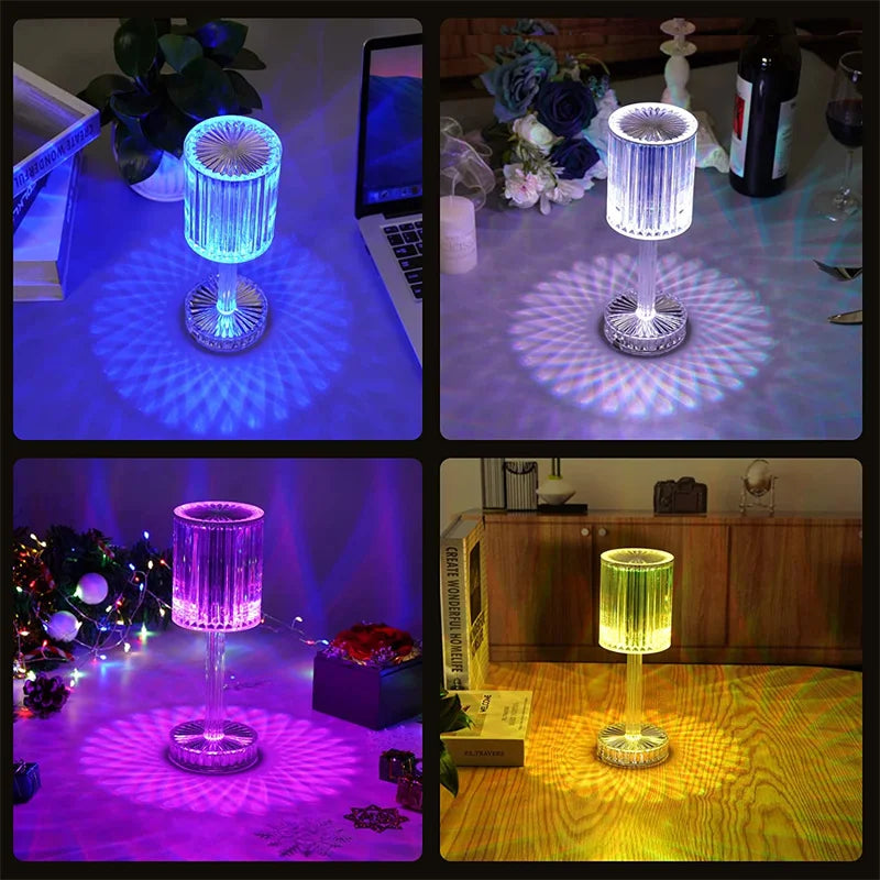 Diamond Crystal LED Lamp: Night & Desk Light